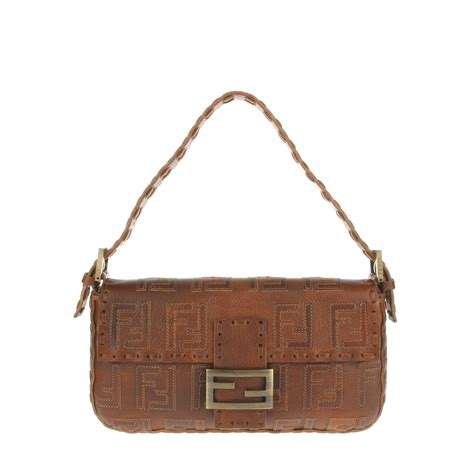 vintage leather fendi bag|fendi baguette bag second hand.